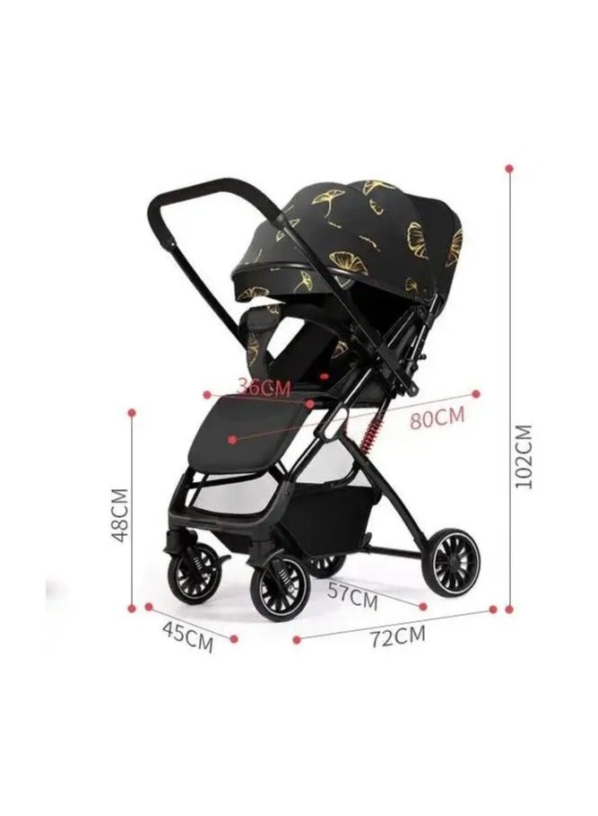 Beauenty Luxury Baby Stroller, Lightweight, Portabl,e Design . Four-Wheel Stroller for Newborns and Infants - Image 2
