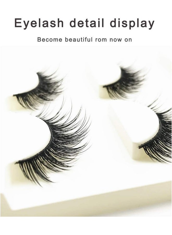 HUDA GIRL - 3D Handmade Dramatic Natural Round Look Fake Eyelashes With Eyeglue - Reusable Extensions For Women - Image 1