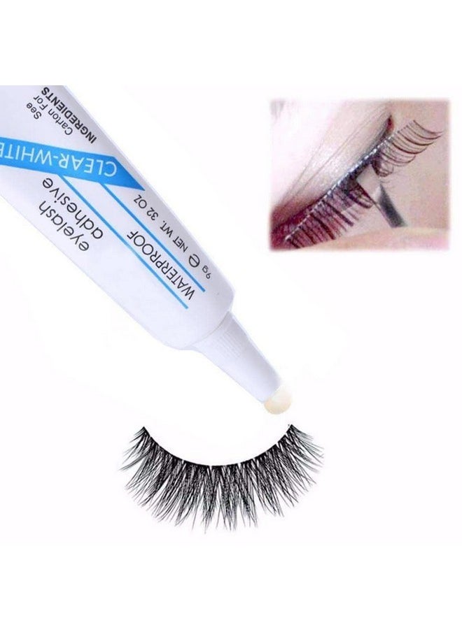 HUDA GIRL - 3D Handmade Dramatic Natural Round Look Fake Eyelashes With Eyeglue - Reusable Extensions For Women - Image 1