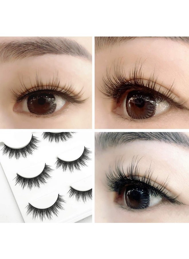 HUDA GIRL - 3D Handmade Dramatic Natural Round Look Fake Eyelashes With Eyeglue - Reusable Extensions For Women - Image 1