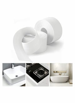 Excefore Caulk Strip Tape 2 Rolls PE Self-Adhesive Decorative Sealing Tape, Used for Kitchen Sink Toilet Bathroom Bathtub Floor Wall Edge Protector 10.5 Feet  - Image 1