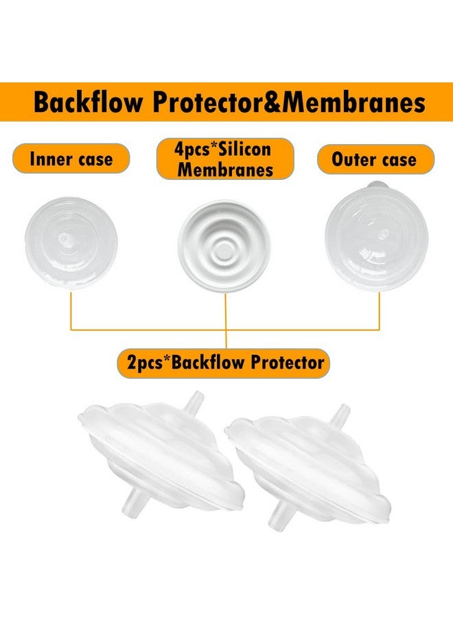 IVARONAL 10pcs Pump Parts Set, 2pc Backflow Protector 2pcs Tubing 2pcs Membrane and 4pcs Duckbill Valves, Replacement Breast Pump Parts for Spectra S1/S2/9 Plus - Image 2