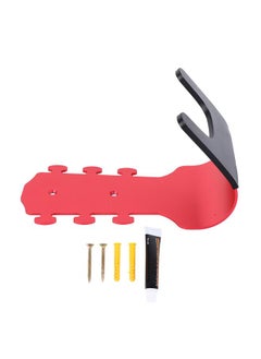 Thoraya Wall Mount Guitar Hanger Hole Free Guitar Wall Hanger Holder with Silicone Protective Sleeve for Guitars Bass Uklele Rose Red  - Image 1