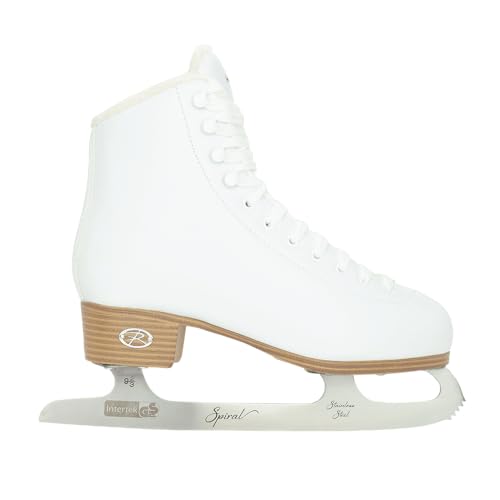 Riedell Horizon Junior Kids Ice Skates for Girls and Boys - Supportive Uppers with Plush Padded Lining, Smooth Stainless Steel Blades, and PVC Soles - White - 3 JR - Image 2