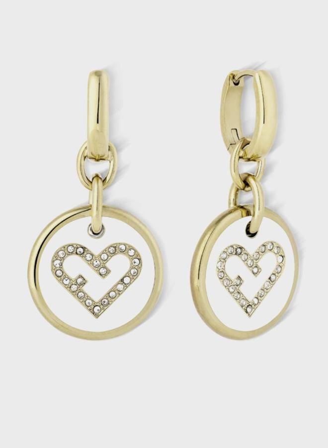 Furla Heart Drop Earrings - Image 1