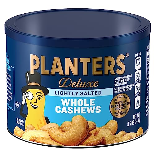 Planters Lightly Salted Whole Cashews 85 oz Canister - Image 1