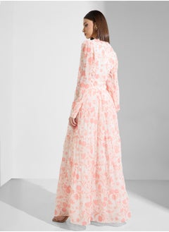 True Decadence Floral Puff Sleeve Maxi Dress  - Image 2
