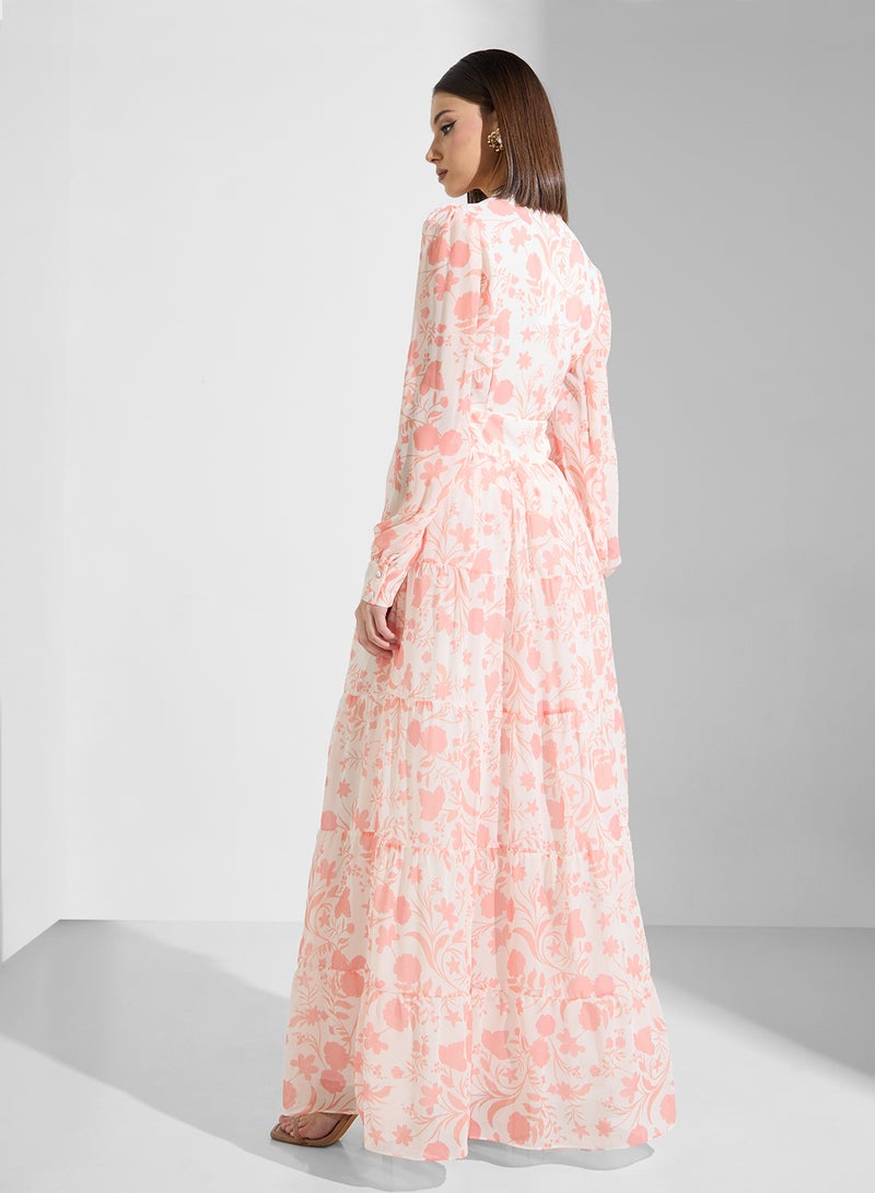 True Decadence Floral Tiered Dress - Image 2