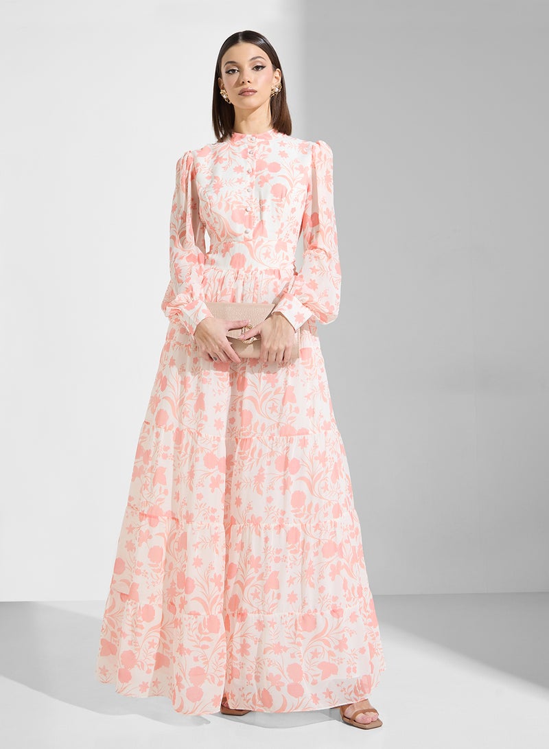 True Decadence Floral Tiered Dress - Image 4