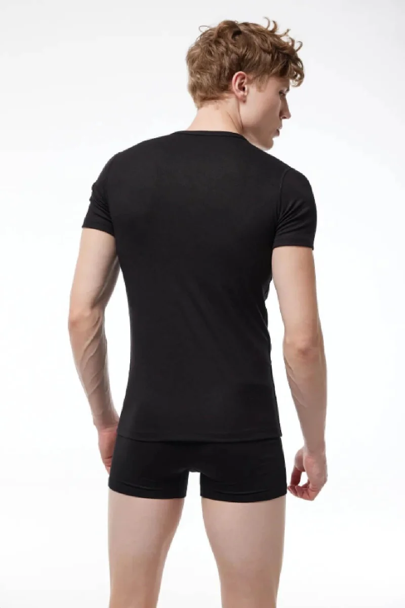 مالابادي 607 Men's Thermal V-Neck Short Sleeve Underwear