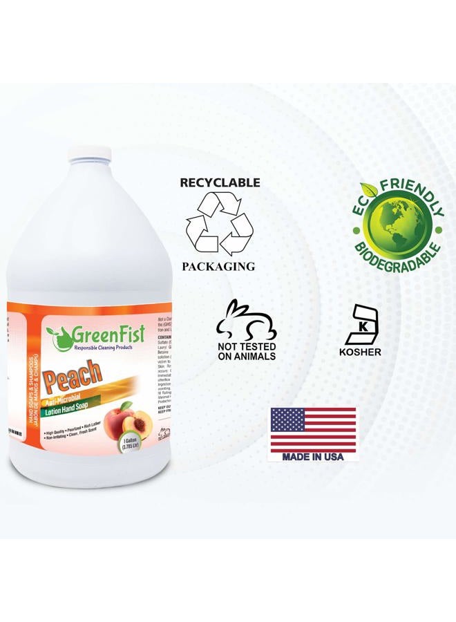 GreenFist Peach Scented Hand Soap [ Liquid Gel Refill ] Softer Hands Made in USA, 128 Ounce (1 Gallon) - Image 5