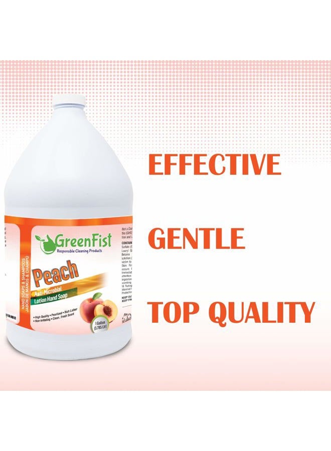 GreenFist Peach Scented Hand Soap [ Liquid Gel Refill ] Softer Hands Made in USA, 128 Ounce (1 Gallon) - Image 3