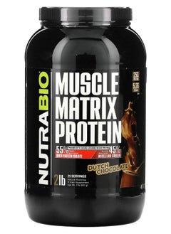 NutraBio Muscle Matrix Protein Dutch Chocolate 2 lb (907 g) 