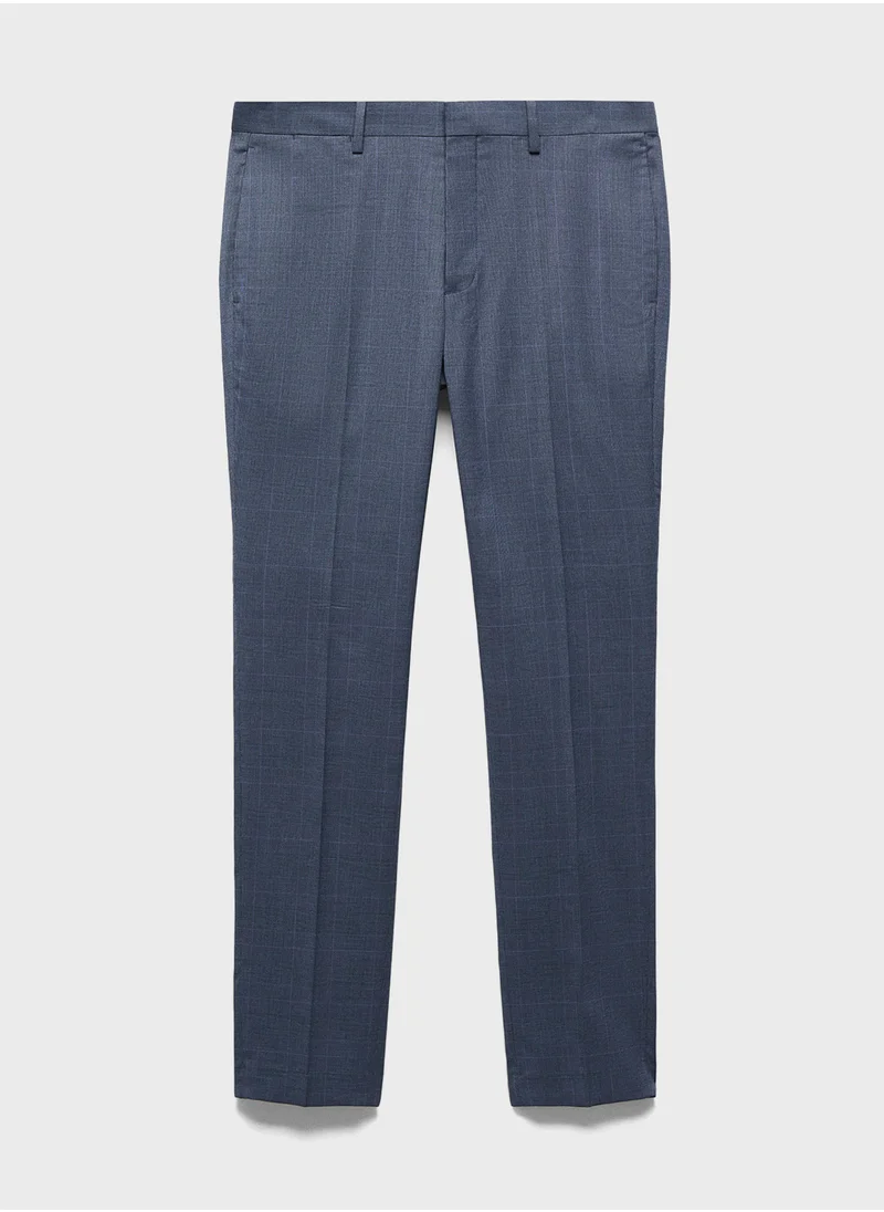 مانجو مان Stretch Fabric Slim Fit Suit Trousers