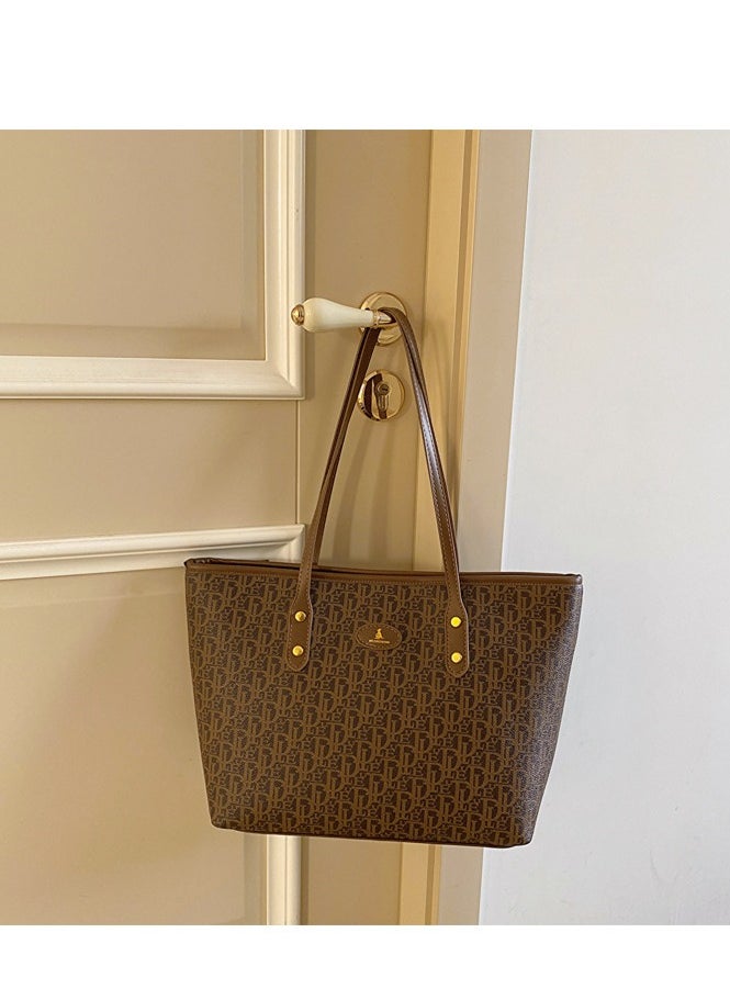 Generic Women's Shoulder Tote Bag Faux Leather Handbag for Women Large Capacity Messenger Fashionable Travel Shoulder Bag for Ladies Girls College Students  - Image 5