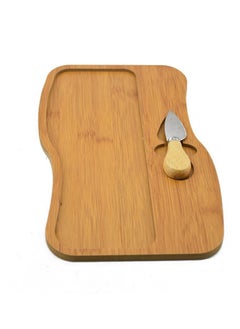 Serving Plate With  Knife Brown 33x18cm