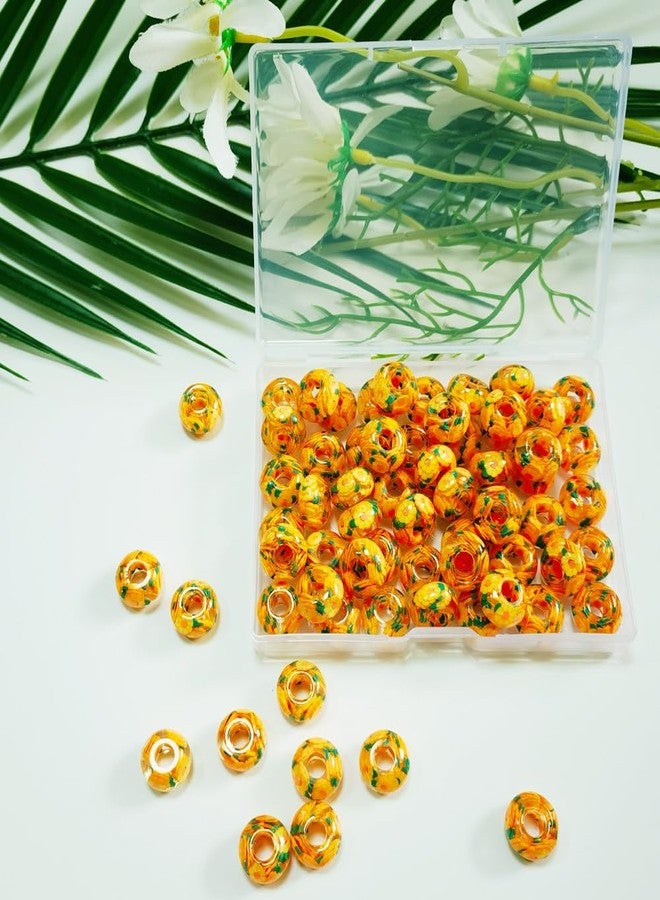 AIPRIDY Girls' Lucky Beads Lover Amber Beads, Big Hole Spacer Beads European Craft Beads for DIY Charms Bracelet Jewelry Making (Sun) - Image 2