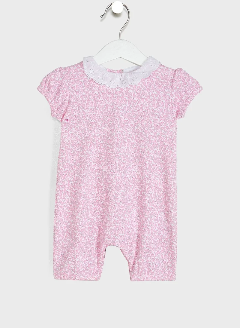 JoJo Maman Bebe Kids 2 Pack Pretty Collar Romper