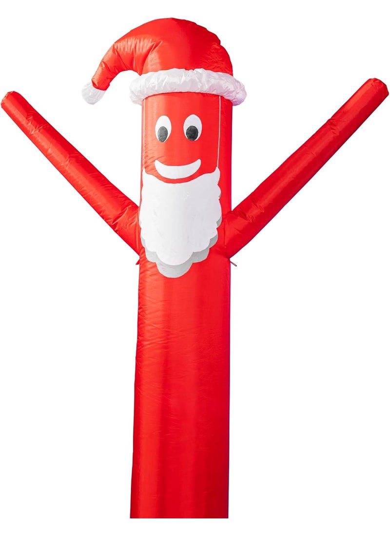 LookOurWay LookOurWay Holiday Lawn Advertising Inflatable  6 Feet Tall Santa Disguise Air Dancer Inflatable for Christmas Holiday Promotion Builtin LED Lights and Blower Included  Santa Disguise Air Dancer  - Image 5