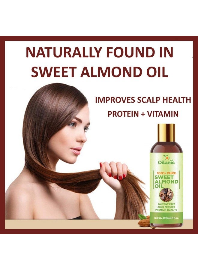 Oilanic?100% Pure & Natural Olive Oil, Pomegranate Oil & Sweet Almond Oil Combo pack of 3 bottles of 100 ml(300 ml) - Image 4