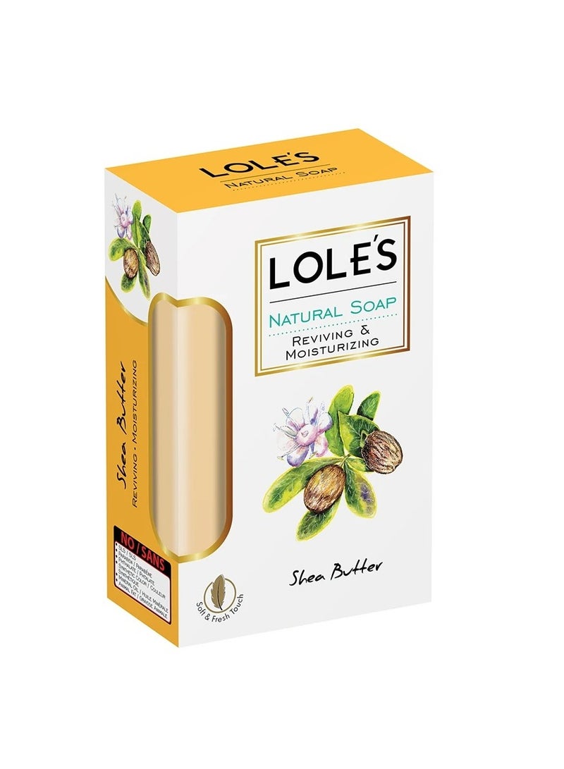 LOLE'S Luxury Pure Natural Soap, Shea Butter Beauty Bar, Detox & Deep Cleansing Face and Body Care - Vitamin E, SLS-Free, Crisp & Fresh Touch, 100% Vegetable, No Animal Fat 150g - Image 4