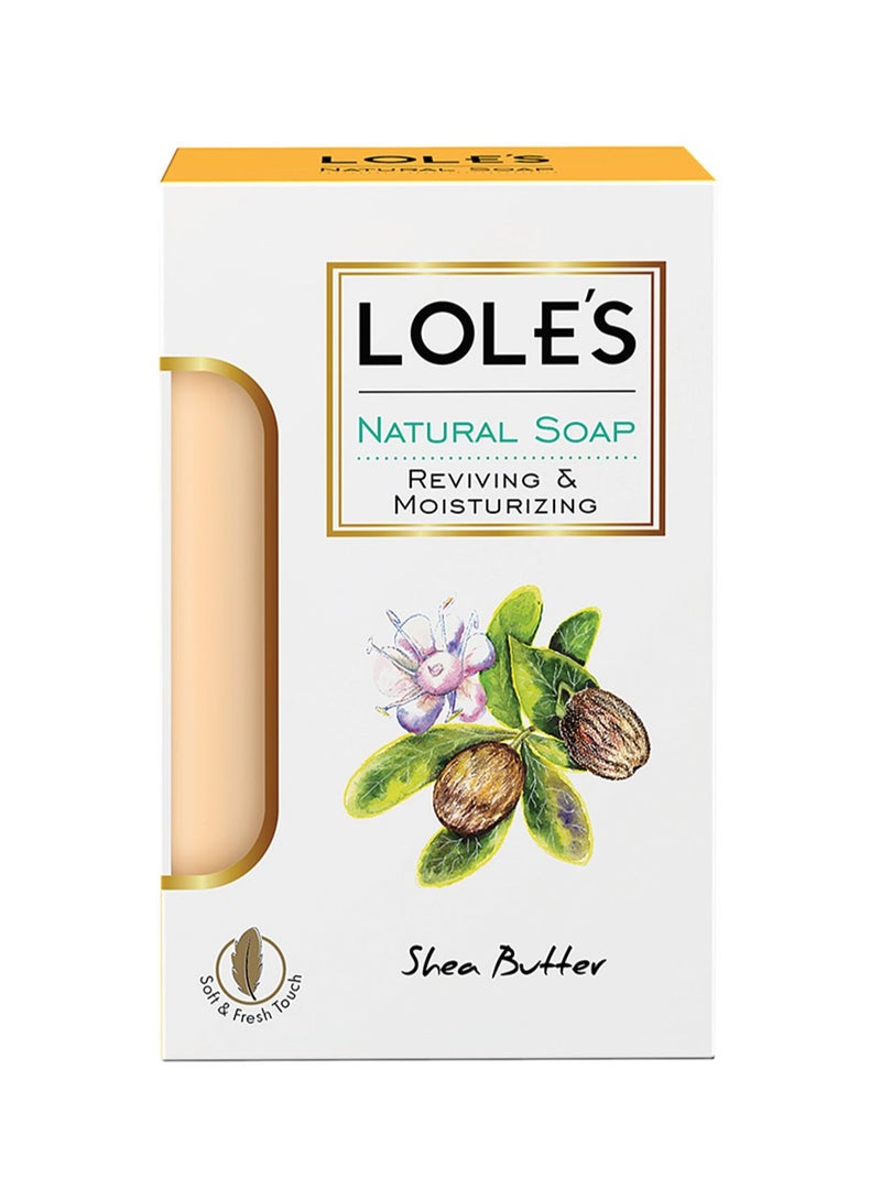 LOLE'S Luxury Pure Natural Soap, Shea Butter Beauty Bar, Detox & Deep Cleansing Face and Body Care - Vitamin E, SLS-Free, Crisp & Fresh Touch, 100% Vegetable, No Animal Fat 150g - Image 2
