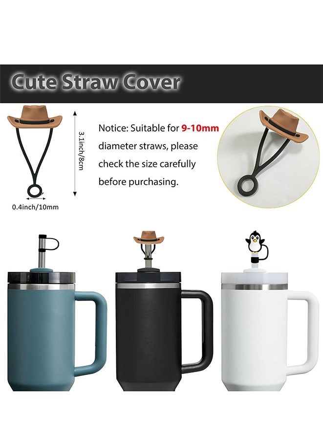 Muyixin Stanley Cup Accessories Set for 30oz-40oz Tumbler, Including 4 Straw Lid caps, 2 Square Spill Plugs, 2 Round Cup Lid Spill Plugs and 1 Silicone Sleeves  - Image 2