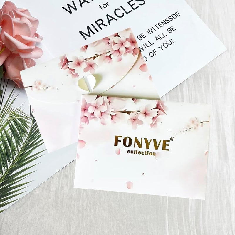 FONYVE Silk Feeling Scarf Medium Square Satin Head Scarf for Women 27.5 × 27.5 inches - Image 4