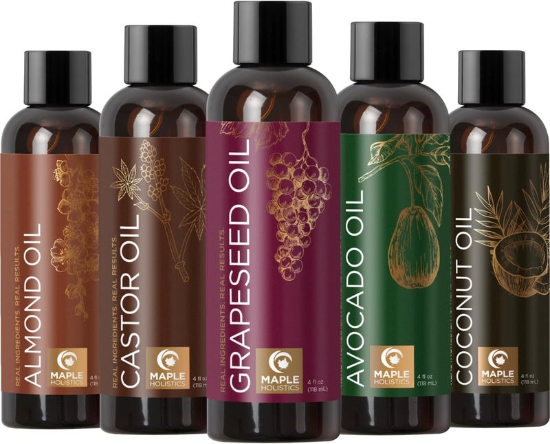 Pure Carrier Oils for Essential Oils  DIY Skin Care Set with Hair Oils Skin Oils for Body Care Moisturizers for Face and Body plus Nail Care  Anti Aging Skin Care DIY Beauty Products Carrier Oil Set