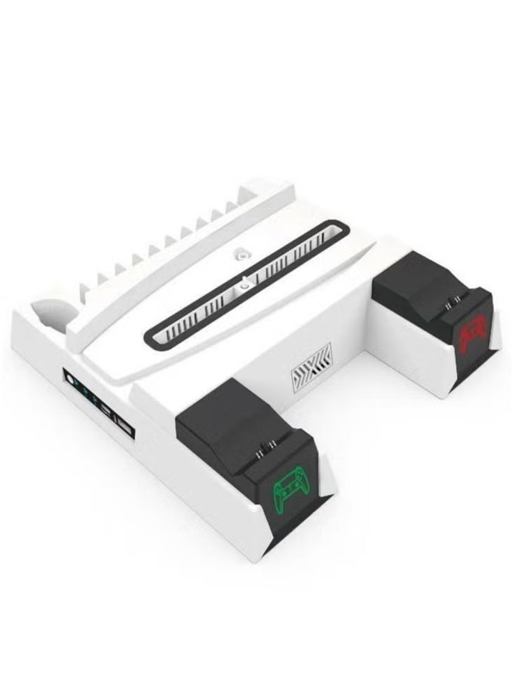 باس تيك حامل رأسي DMG PS5 ومحطة مروحة تبريد وحامل تبريد عمودي PS5 مع شاحن تحكم وحامل سماعة رأس ومحطة شحن PS5 مزدوجة وملحقات PS5 لوحدة تحكم PS5 - Image 3