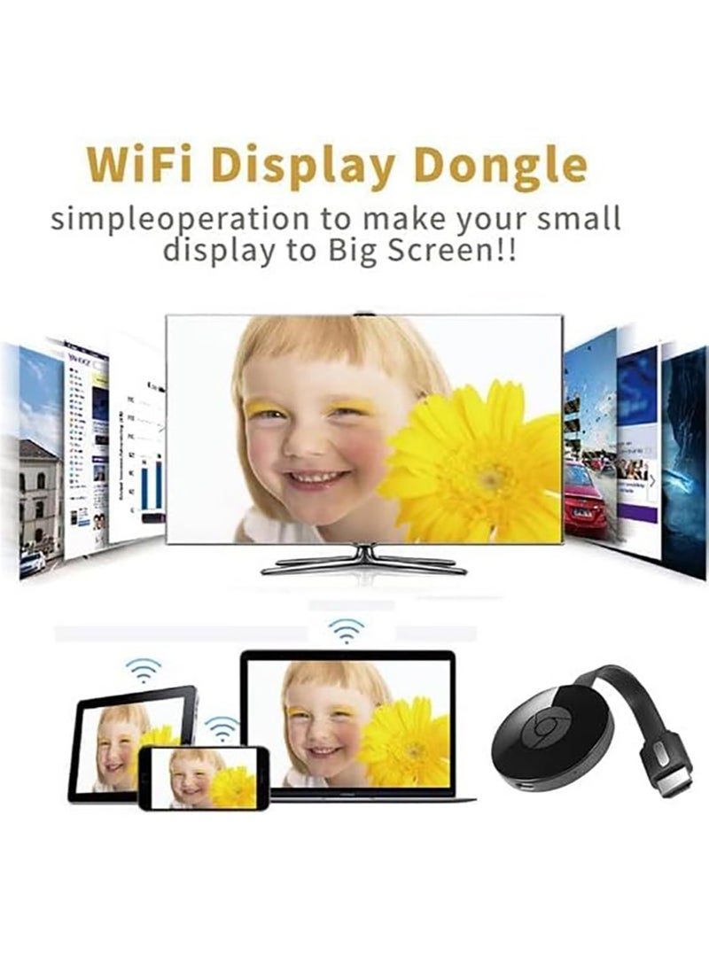 Generic - WiFi HDMI Display Dongle 5G/2.4G 4K Wireless WiFi Screen Mirroring Receiver for iPhone/iPad/iOS/Android/Windows/PC to HD TV/Monitor/Projector Display Adapter Support Miracast Airplay DLNA - Image 1