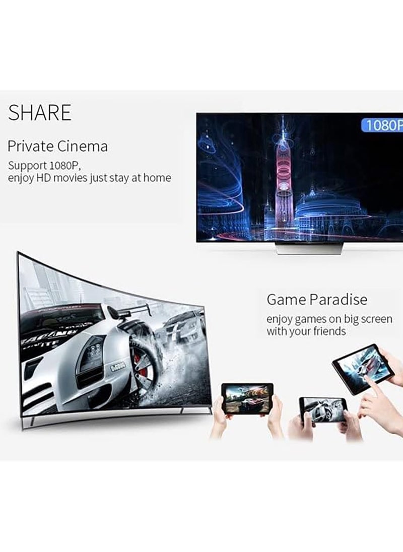 Generic - WiFi HDMI Display Dongle 5G/2.4G 4K Wireless WiFi Screen Mirroring Receiver for iPhone/iPad/iOS/Android/Windows/PC to HD TV/Monitor/Projector Display Adapter Support Miracast Airplay DLNA - Image 1