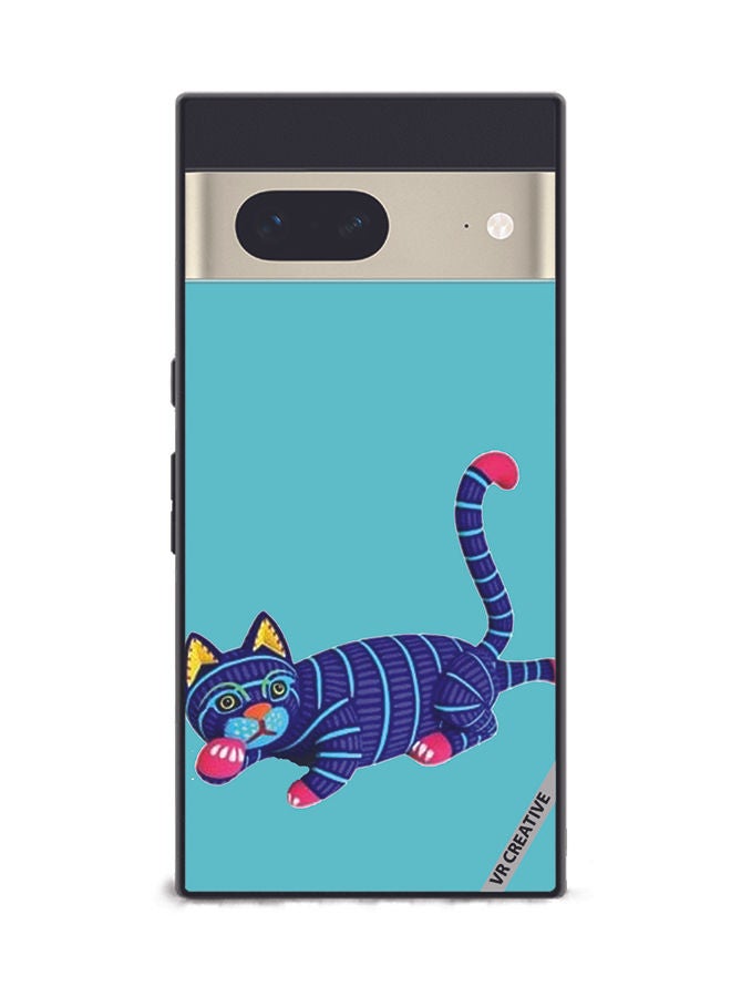 VR CREATIVE Protective Case Cover For Google Pixel 7 Cat Design Multicolour - Image 1