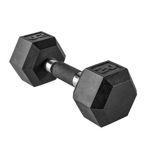 CAP Barbell Coated Dumbbell Weights with Padded Grip, Single, 20 LBS - Image 1