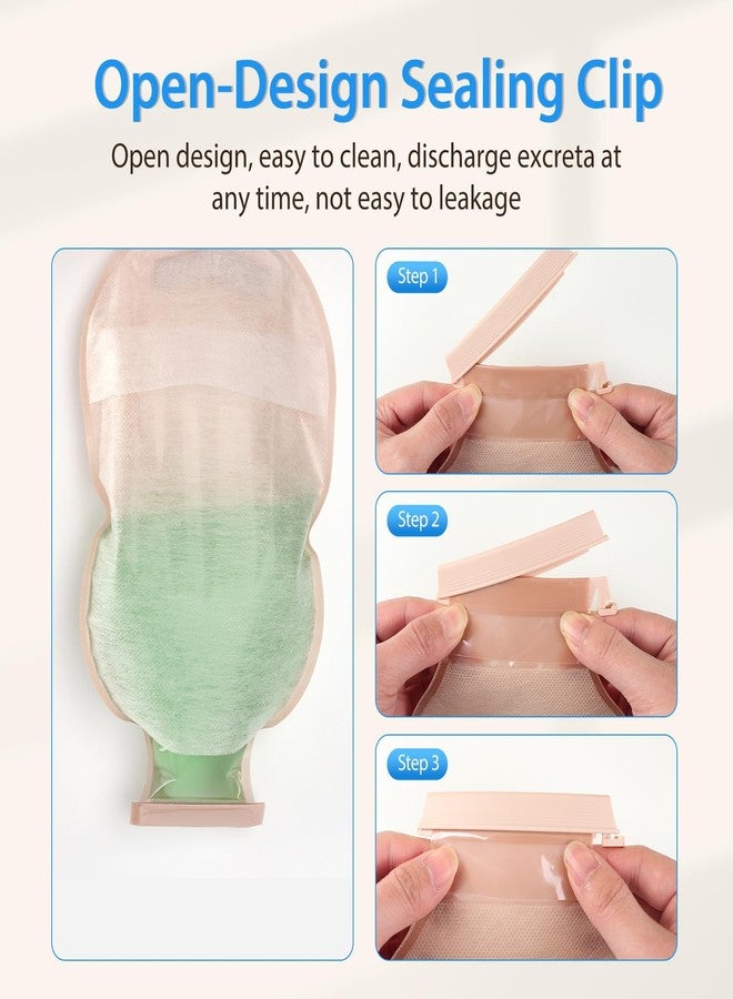 Heagimed 30 Pack Colostomy Bags Ostomy Supplies, One Piece Ostomy Colostomy Bags, Drainable Pouches with Clamp Closure for Ileostomy Stoma Care, Cut-to-Fit, 60 mm Max - Image 5