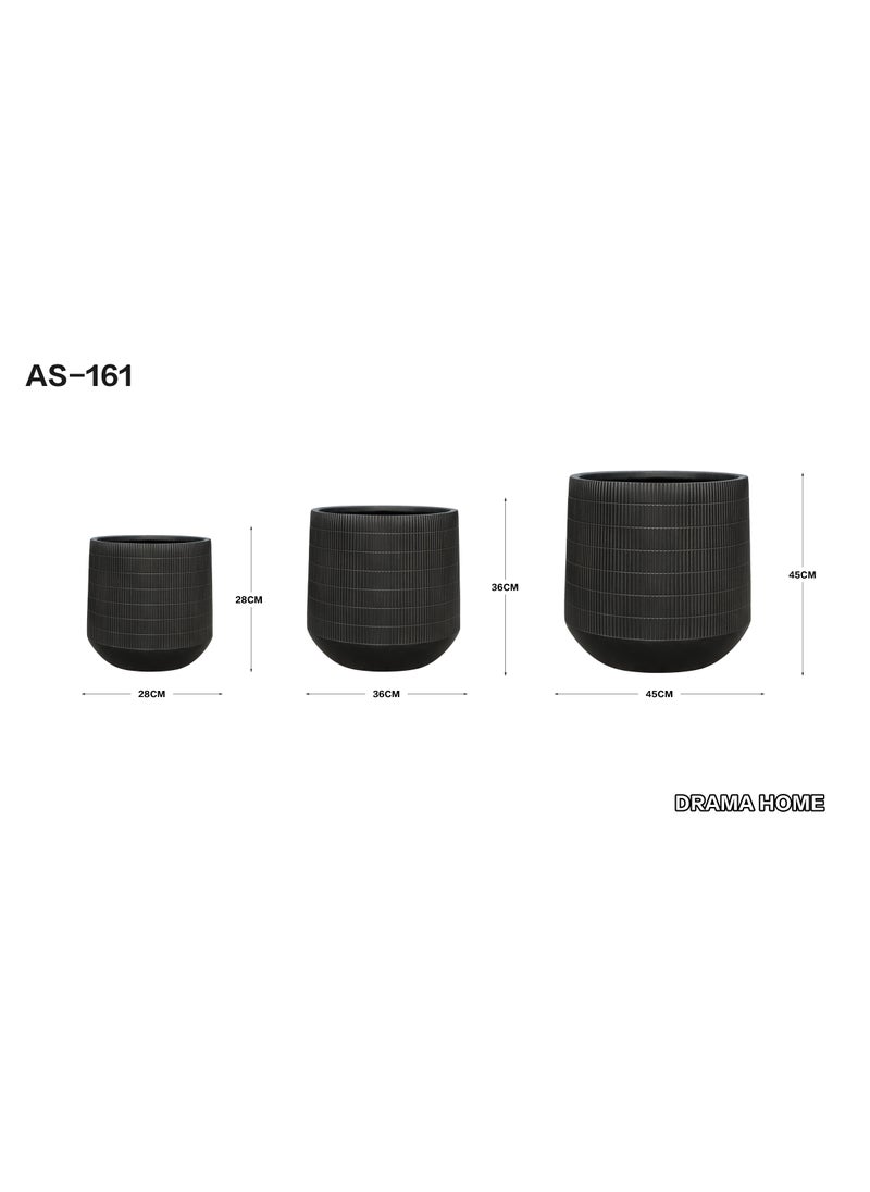 DRAMA HOME Fiber Plant Pot Set – Modern Design with Multiple Sizes for Artificial and Natural Plants  - Image 2