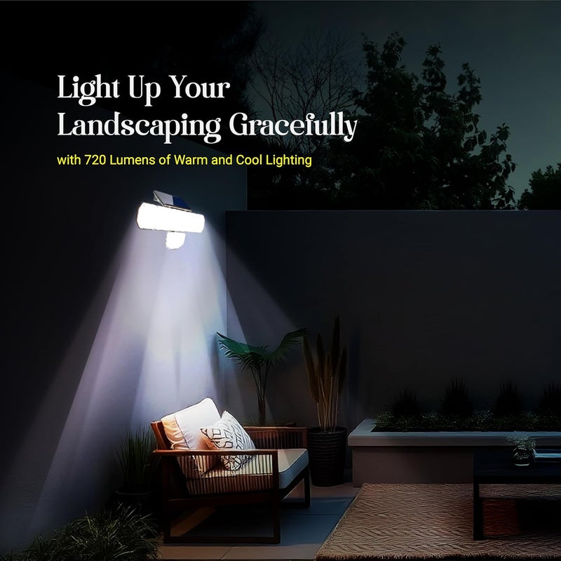 Dylect Eco Solar Security Light Outdoor for 12Hr Runtime 6 x Movable Panel Ultra Bright with Advanced Motion Sensor IP64 Waterproof Solar Light for Parking Garden Shop Home Warm Cool White - Image 2