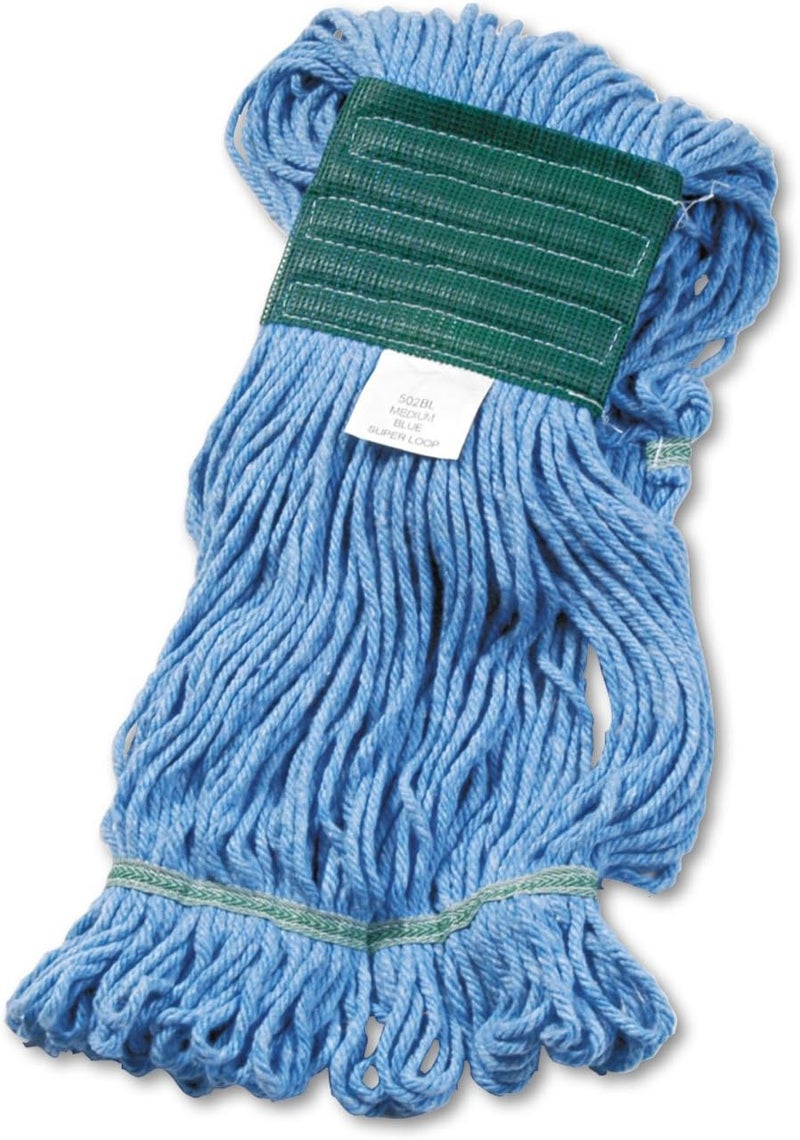 boardwalk Boardwalk BWK502BLEA 5 in Headband Super Loop CottonSynthetic Fiber Wet Mop Heads  Blue Medium - Image 2