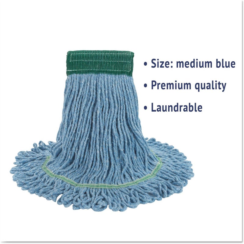 boardwalk Boardwalk BWK502BLEA 5 in Headband Super Loop CottonSynthetic Fiber Wet Mop Heads  Blue Medium - Image 3
