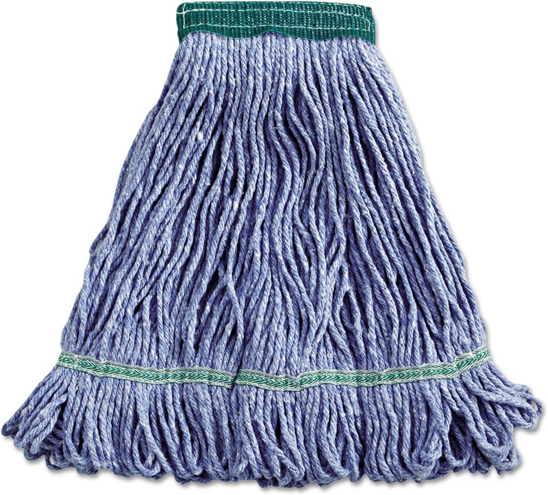 boardwalk Boardwalk BWK502BLEA 5 in Headband Super Loop CottonSynthetic Fiber Wet Mop Heads  Blue Medium - Image 1