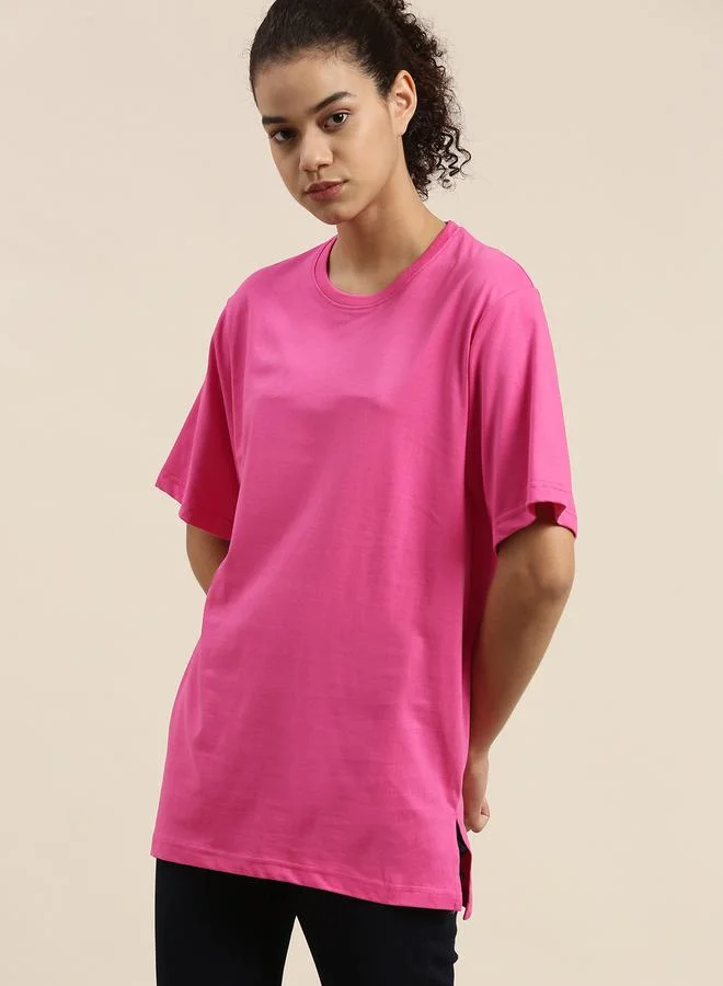 Dillinger Dillinger Oversized Solid T-Shirt with Short Sleeves