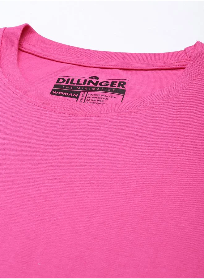 Dillinger Oversized Solid T-Shirt with Short Sleeves