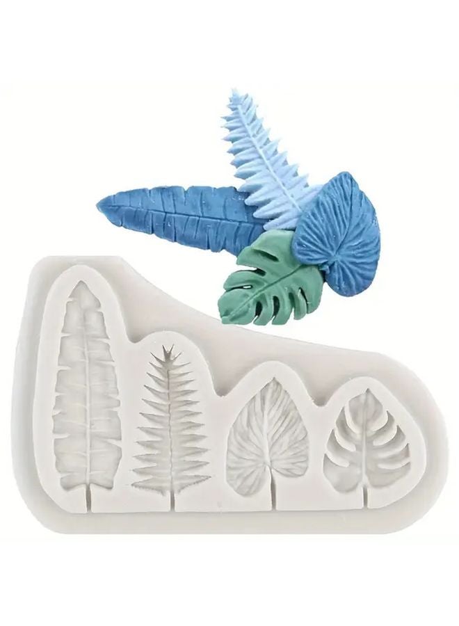 Gray Tropical Palm Turtle Leaf Silicone Mold Reusable For Resin Soap Chocolate - Image 2