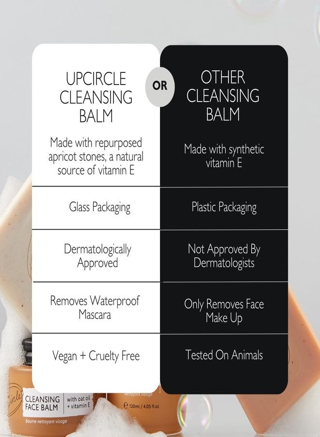 UPCIRCLE Cleansing Face Balm with Apricot 1.7oz - 100% Natural Cleanser To Remove Makeup, Including Waterproof Mascara + Clear Blackheads - Sea Buckthorn, Oat + Rosemary Oil - Vegan + Cruelty-Free - Image 4