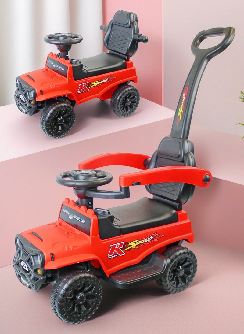 إيزي فيتشور سيارة إيزي فيوتشر للركوب للأطفال (من عمر سنة إلى ست سنوات) - سيارة دفع 2 في 1 وسيارة أطفال للركوب مع مقبض دفع وموسيقى وزر بوق - Image 1