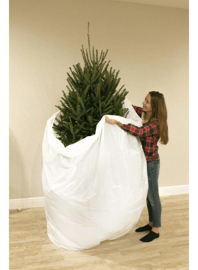 Christmas Tree Removal Storage and Disposal Bag for Trees Up to 9 Foot Six Inches Biodegradeable Recycleable Plastic Bag Xmas Tree Skirt