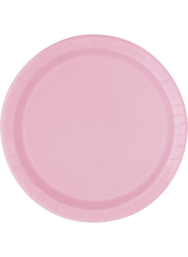 Unique 7" Plates 20pc Lovely Pink - Image 1