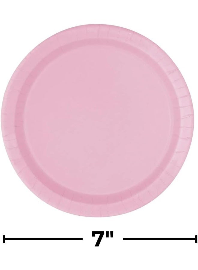 Unique 7" Plates 20pc Lovely Pink - Image 2