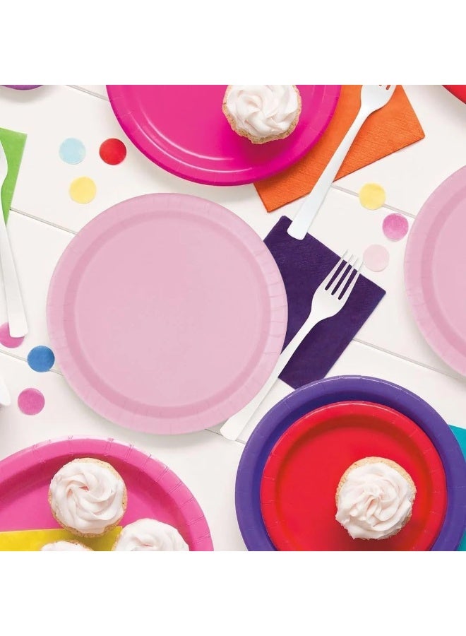Unique 7" Plates 20pc Lovely Pink - Image 3