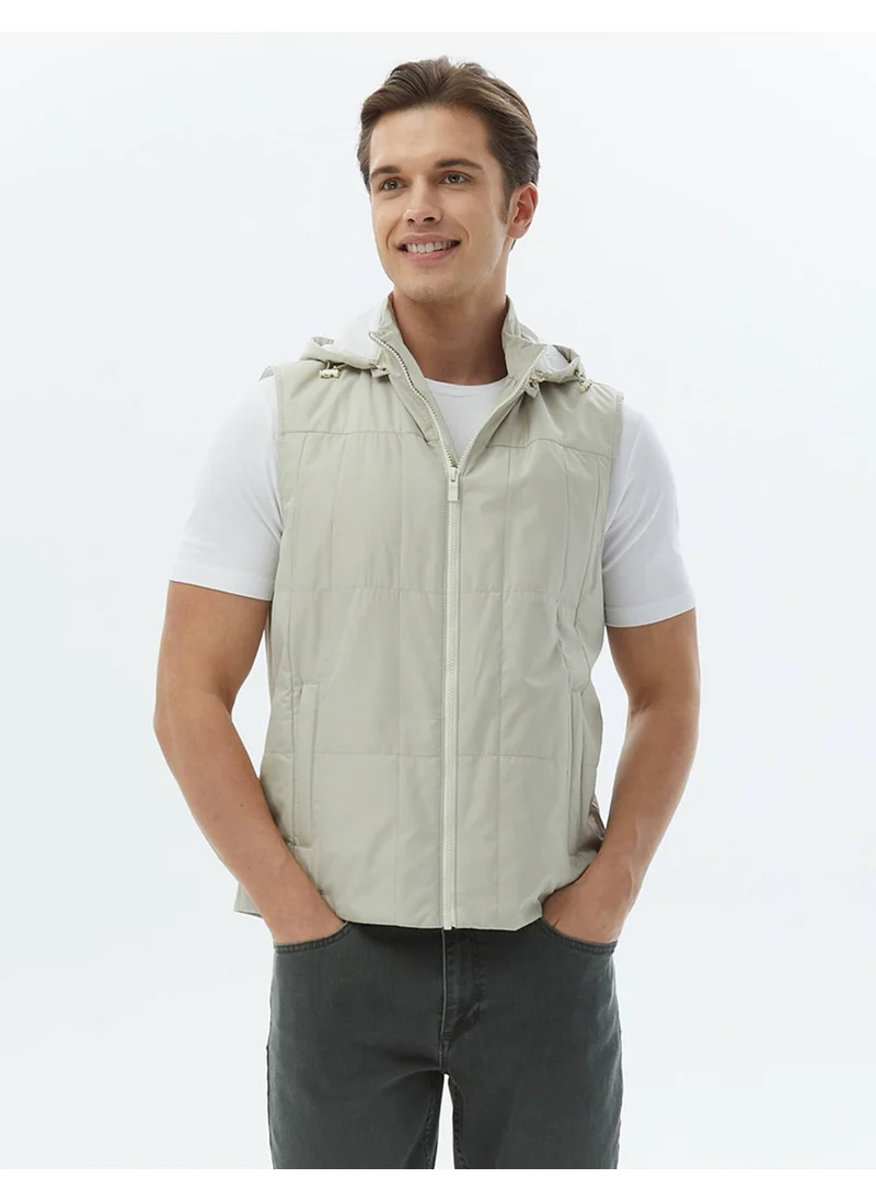 Kip Light Khaki Woven Sports Vest